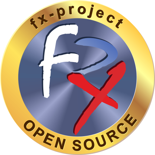 fx-project Open Source: Logo mit Goldrand