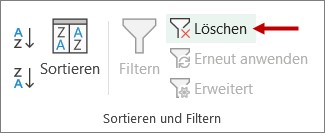 Der Befehl zum Löschen von Filtern darf in keiner Schnellzugriffsleiste fehlen, denn er funktioniert nicht nur in Pivot-Tabellen, sondern in jeder beliebigen Liste und auch in »intelligenten« Tabellen