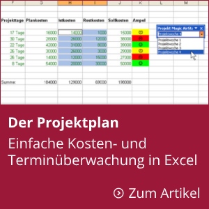 Projektplan mit Excel