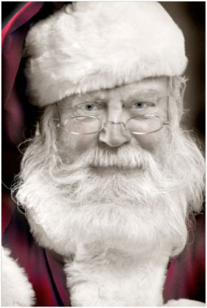 Der Weihnachtsmann Und Das Kleine Blaue Paket