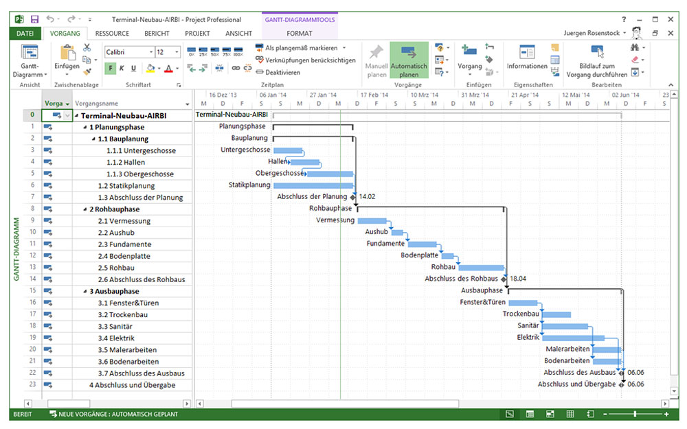 Berichte Erstellen Mit Microsoft Project 2013