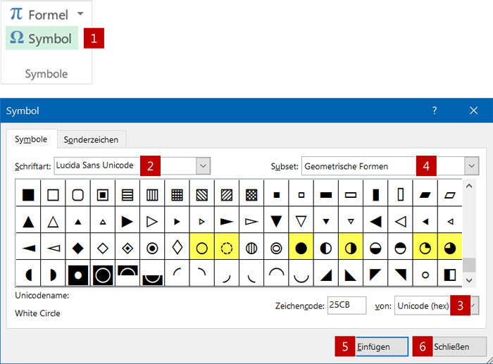 Harvey Balls In Excel Flexibel Einsetzen 3 Techniken