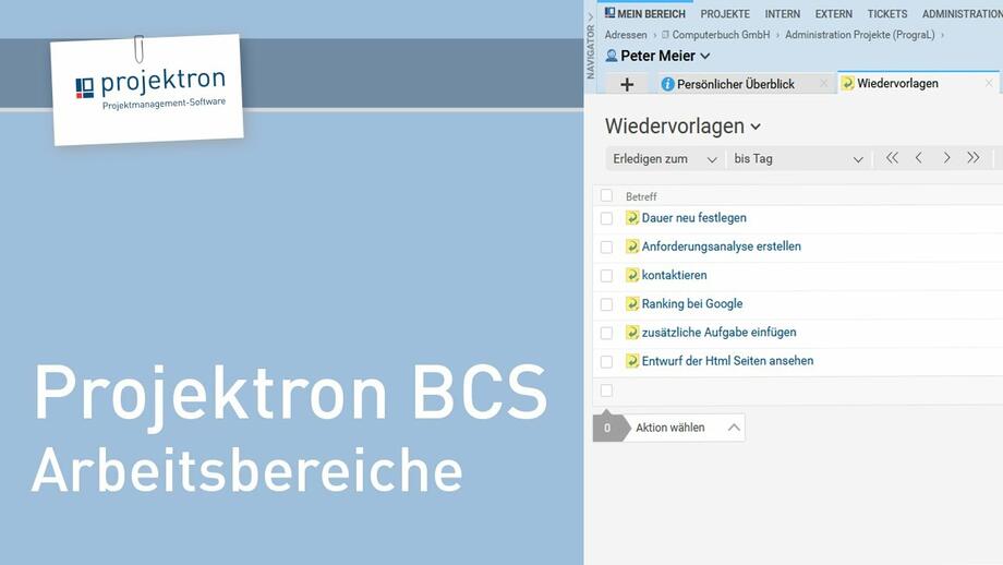 Projektmanagement-Software Projektron BCS