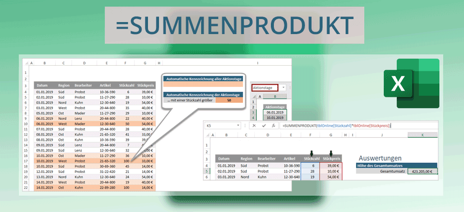 Excel – wenn SUMMEWENNS und Pivot versagen: Geniale Lösungen mit SUMMENPRODUKT