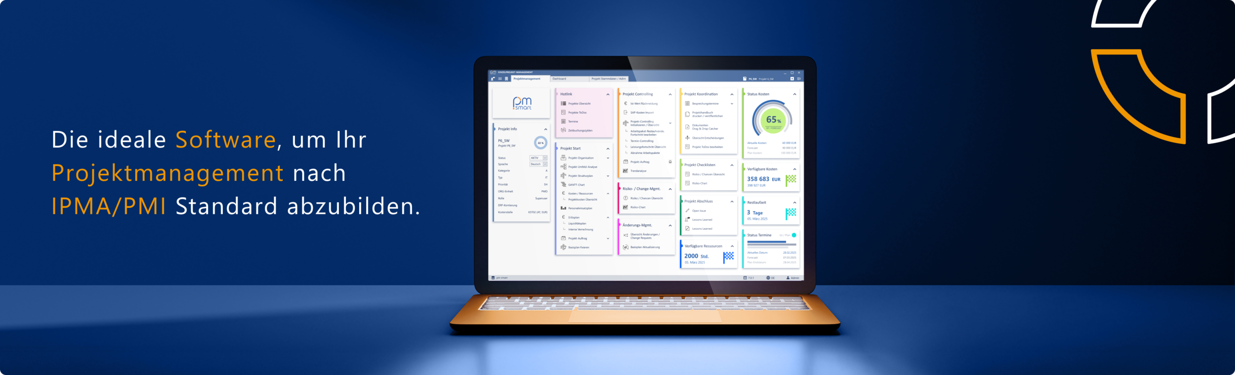 pm-smart - die ideale Software, um Ihr Projektmanagement nach IPMA/PMI Standard abzubilden