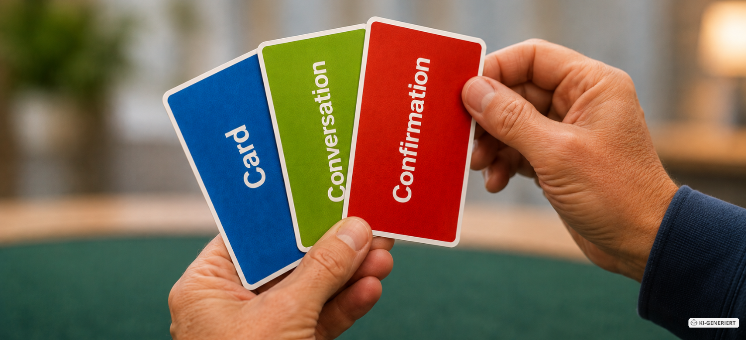  Triple-C-Card: User Storys mit Card, Conversation und Confirmation verbessern