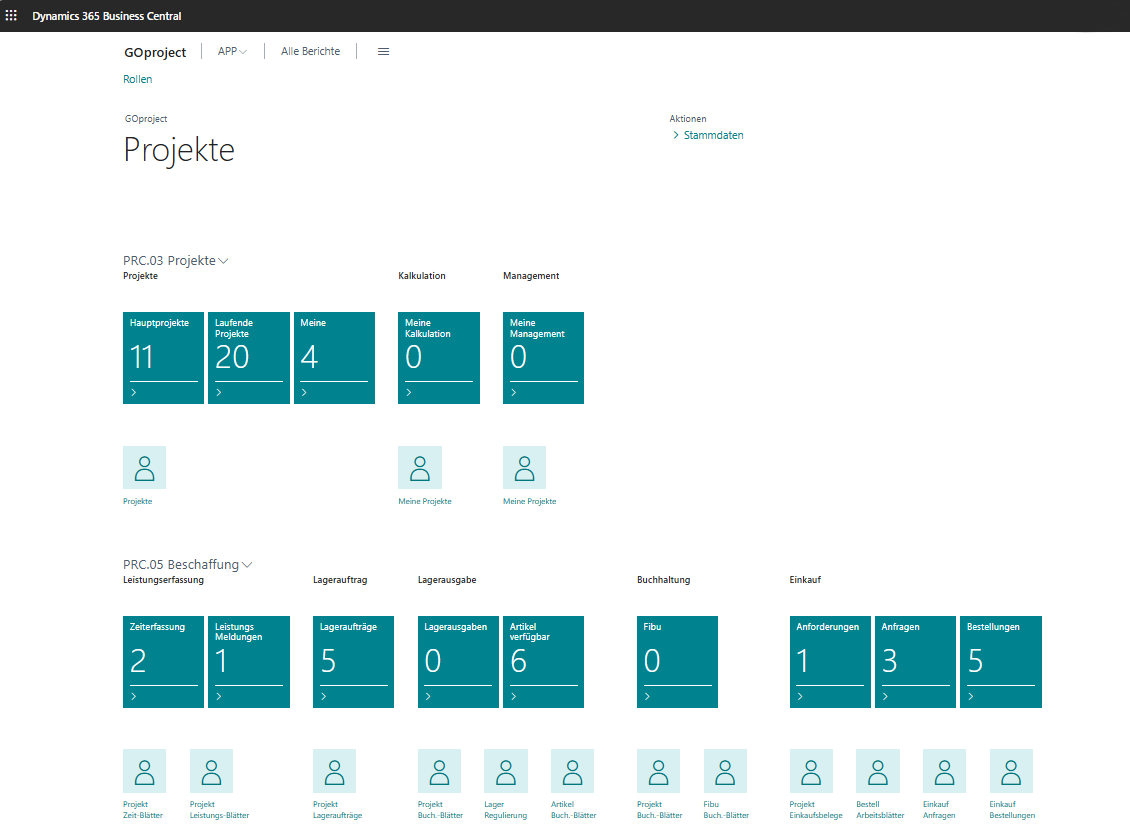 GOproject - Projektmanagementlösung auf Basis von Microsoft Business Central