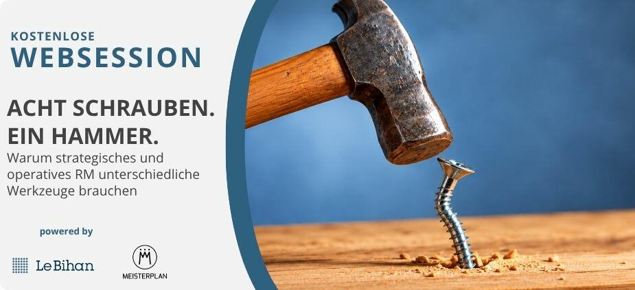 Acht Schrauben. Ein Hammer.