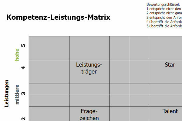 Vorlage: Formulare und Vorlagen zur Potenzialanalyse von Projektmitarbeitern