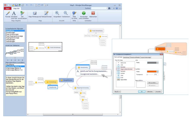 Vorlage: Projektvorlagen in MindManager