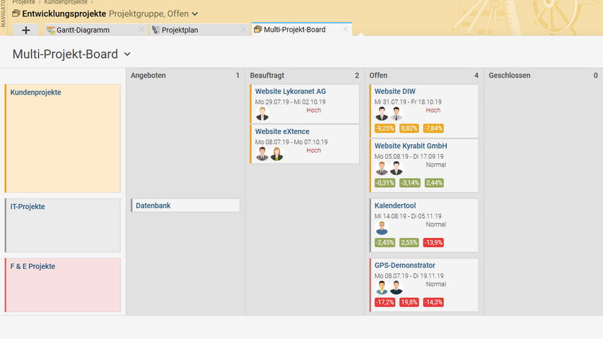 Projektmanagement-Software Projektron BCS