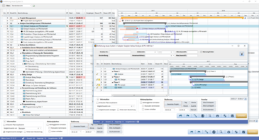 Umfangreicher und trotzdem einfach zu bedienender Terminplan mit Möglichkeit Sub-Terminpläne anzulegen