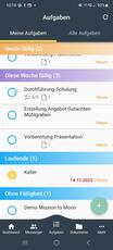 App - Aufgabenübersicht