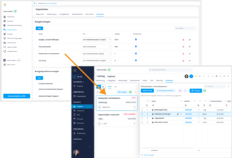 InLoox - Projektfinanzplanung mit Vorlagen für CapEx, OpEx oder Einnahmen inklusive Listenansicht