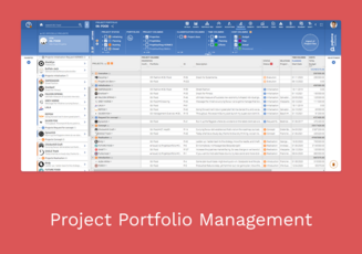 Ein Screenshot der Projektportfolio-Verwaltungsansicht von PQFORCE