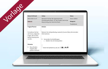 Cornell Notizen Vorlage