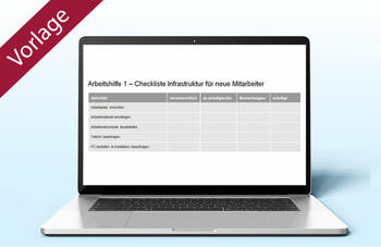 Infrastruktur-Checkliste und Einarbeitungsplan für neue Mitarbeiter