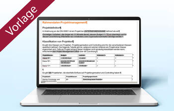 Vorlage für Projektorganisationsblatt