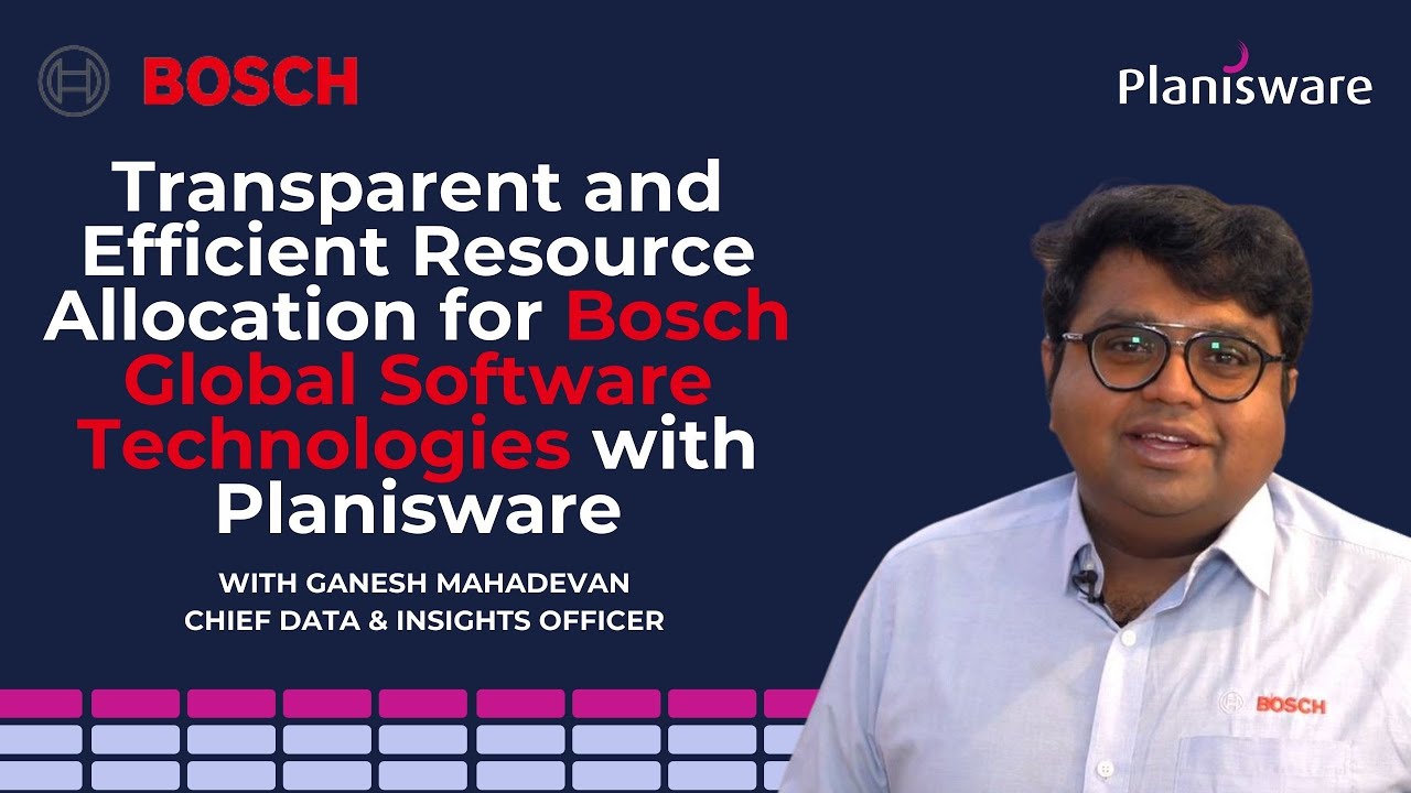 Preview image for the video "Transparent and Efficient Resource Allocation for Bosch Global Software Technologies with Planisware Enterprise".