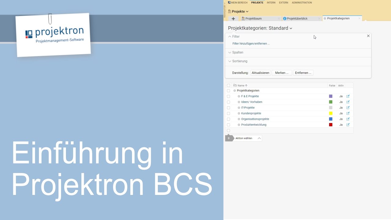 Preview image for the video "Einführung in Projektron BCS".